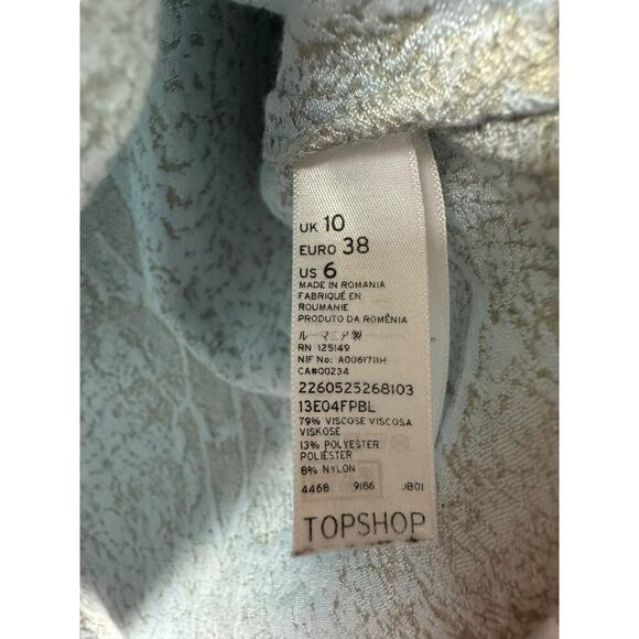 Topshop Textured Snake Print Metallic Top – US 6 (UK 10, EU 38) - Picture 4 of 5